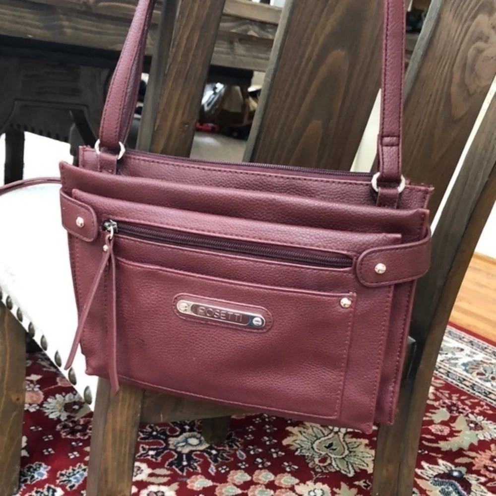 Rossetti cute dark red vegan crossbody bag - Picture 1 of 11